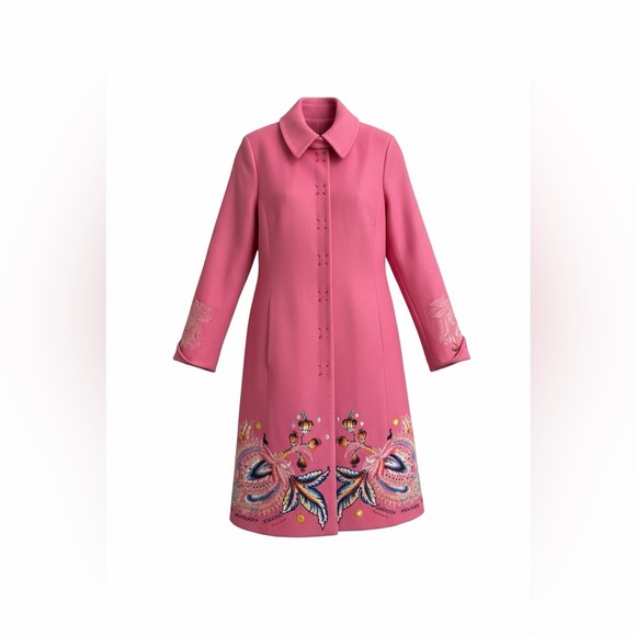 Oilily Jackets & Blazers - Oilily Pink Embroidered Coat